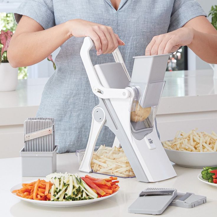 6-in-1 Multifunctional Adjustable Vegetable Slicer & Grater with Safety Ho