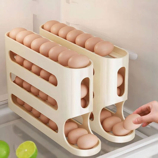 Automatic Rolling Egg Organizer (30-Egg Capacity)