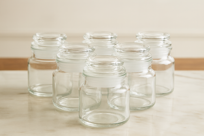 Premium 6-Piece Glass Spice Jar Set