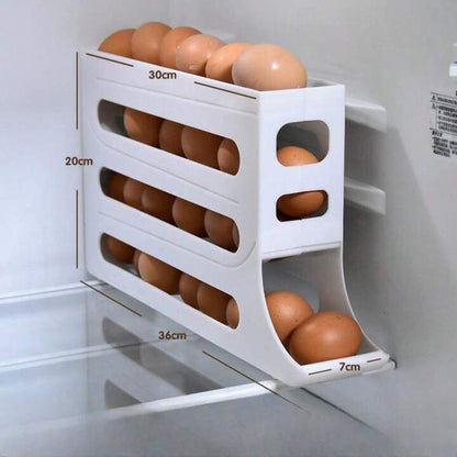 Automatic Rolling Egg Organizer (30-Egg Capacity)
