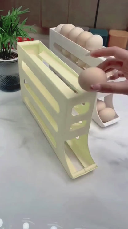 Automatic Rolling Egg Organizer (30-Egg Capacity)